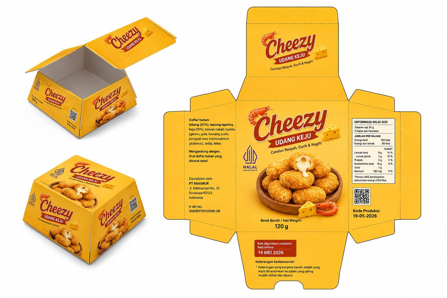 Cheezy Udang Keju Packaging